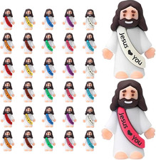 30PCS Little Jesus Figures, Mini Jesus Figurines in Bulk, Multicolor Tiny Jesus picture