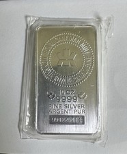 Royal Canadian Mint RCM 10 oz .9999 Fine Silver Bar Sealed Serialized picture