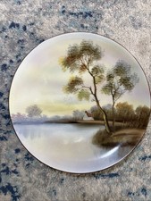 Vintage Noritake Hand Painted Porcelain Scenic Plate Excellent Condition picture