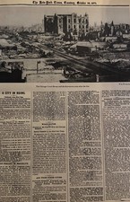 Vintage Chicago Fire  NEW YORK TIMES News Article Estate Sale  picture
