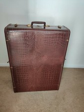 Vintage Samsonite Faux Croc Steamer Trunk picture