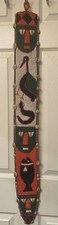 Antique Nigerian Yoruba Beaded Diviner Sash Wall Hanging Fish, Snake, Bird Motif picture