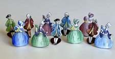11 Antique Guilloche Enameled Place Card Holders Art Deco France Ladies Men picture