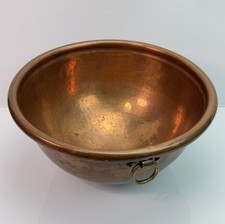 Rare Vintage Gaillard Paris French Hammered Solid Copper Mixing Bowl 11” Heavy picture