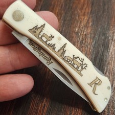 Remington Scrimshaw Lockback Sodbuster 3.63