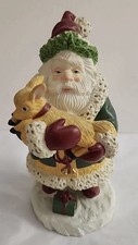 Vtg Lenox The Collectors Treasury of Santas 1996  Santa Holding Baby Deer NEW picture