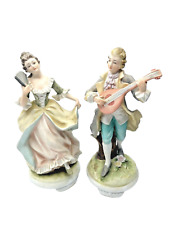 Lefton China Hand Painted French Man and Woman Figures picture