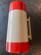 Vintage Alladin Hy-Lo Thermos Bottle No.WM1040P 10 ounce wide mouth red/cream picture