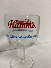 Vtg. Hamm's Beer Goblet, Clear Glass, 6 in. Tall. 3.75 In. Diameter. picture