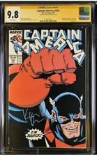 Captain America # 354 CGC 9.8 SS - Signature by WYATT RUSSELL - 1st US Agent picture
