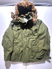1980s U.S. Army Cold Weather Parka Coat w/ Fur Hood - Original picture