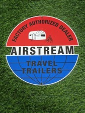 VINTAGE AIR STREAM FACTORY AUTHORIZED DEALER TRAVEL TRAILERS PORCELAIN SIGN 12