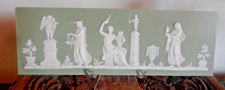 Wedgwood (only) ANTIQUE - Green Jasper Dip Plaque Panel - 9.5