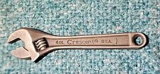 Vintage Crescent Tool Co 4 Inch Adjustable Black Oxide Wrench, Crestoloy, USA picture