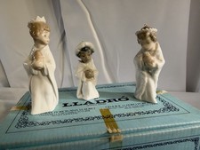 Lladro Nativity Ornaments MINI REYES Three Kings Wise Men Original Box picture