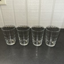 Vintage Pasabahce Juice Drinking Glass Set Of 4 Water Drop Yin Yang L@@K picture