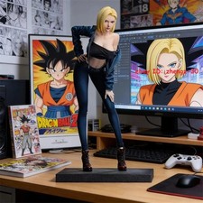 H32CM Android 18 Statue Figure Anime Model GK Collectible Ornament Toy Xmas Gift picture