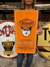 Antique Vintage Old Style Sign Oilzum Motor Oil Made in USA picture