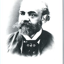 c1950s Spillville, IA Dr Antonin Dvorak 1893 Portrait RPPC Bily Clock Czech PC picture