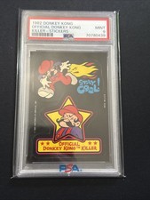 1982 Donkey Kong Stickers - Official DK Killer PSA 9 Stay Cool - Nintendo picture