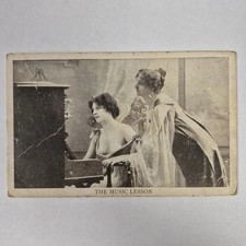 Antique The Music Lesson Risque Postcard Remington Supply Co Philadelphia c1905 picture