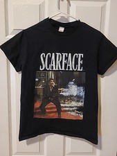 Vintage Scarface Shirt Mens S Black Tony Montana Movie Al Pacino Promo Logo Tee picture