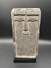 Rare Ancient South Arabian Stone Stela with Face & Inscription picture