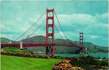 Golden Gate Bridge San Francisco CA Chrome Postcard Smith News Dexter Press picture