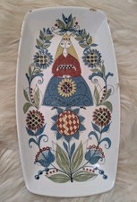 Figgjo Flint Saga Platter Rectangular Dish Bride Wedding Scene 9.5