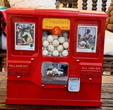1960’s Oak Baseball Card Vending Machine All Original Near Mint NM w/Cards picture