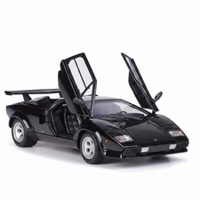 1:24 Lamborghini Countach LP 500 S Black Alloy Car Model Diecast Collectible picture