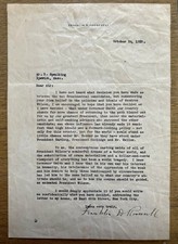 Franklin Delano Roosevelt 1928 election letter superb content on Al Smith picture