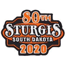 2020 Sturgis Motorcycle Rally 80th Orange & Black Event Patch picture