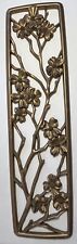 VTG 1954 MCM Syroco DOGWOOD Gold Tone Wall Plaque Decor FLOWERS  ~6x23x5/8” picture