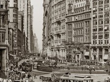 1911 NEW YORK Busy Street Scene PHOTO  (197-F) picture