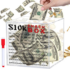 10K Smash Box for Money Saving Box, Unbreakable Piggy Bank for Adults picture