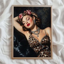 ANTIANLIDO Sofa Sexy Beautiful Women Canvas Wall Art Girl Room Painting Trendy picture