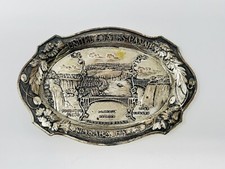 Vintage Souvenir Ashtray NIAGARA FALLS USA CANADA Made Occupied Japan 5” ENCO picture