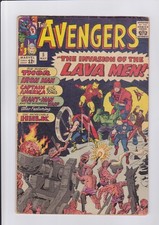 Avengers #5, 1964 Marvel Comics, Lava Men, Kirby & Lee Bright Inks VG picture