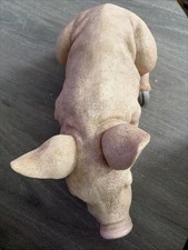 Vintage 1999 ABC Distributing Large Realistic Pig Figurine Farmhouse Decor 12” picture