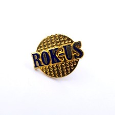 [712] ROK-US Military Friendship Lapel Pin Gold Tone Blue Enamel Badge picture