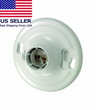 Leviton One-Piece Incandescent Lampholder, Keyless, 8829-CW4, 1-Pack, White picture