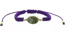St.Saint Lazarus Bracelet San Lázaro Pulsera Morada Oval Purple Babalú-Ayé  picture