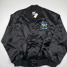 VTG 90s Disney Catalog Mickeys Bowl O Rama Satin Bomber Jacket L NWT Deadstock picture