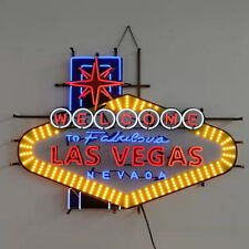Welcome To Las Vegas Neon Sign Bar Pub Restaurant Hotel Wall Decor 44inches picture