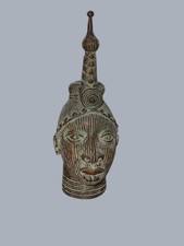 Appraised:  Mid 20Th Century Benin Ife Queen Mother Bronze Head picture