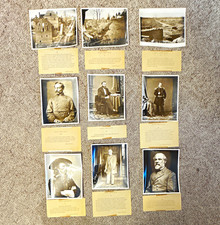 Vintage Ansco Civil War Photo Collection Brady Grant Lee Fredericksburg 9 Prints picture
