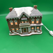 Vtg Lefton Porcelain Christmas Village Hospital Lighted Hand Painted picture