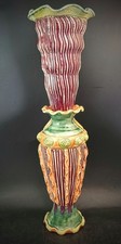 Jenny Lou Sherburne Pottery Vase ALTERED, 17.25