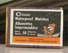 Vintage Matchbook Q6 Coghlan's Waterproof Safety Matches Canada Cute Boat Guy picture